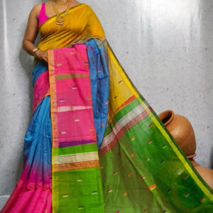 Multicoloured - Ikkat with Butta Saree