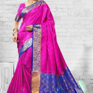 Majenda - Hand Dyed Weaved Jacquard Designer Saree