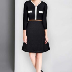 Black and White Sleek Dress