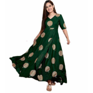 Celebration/Occassion Special_Block Print_Bottle Green