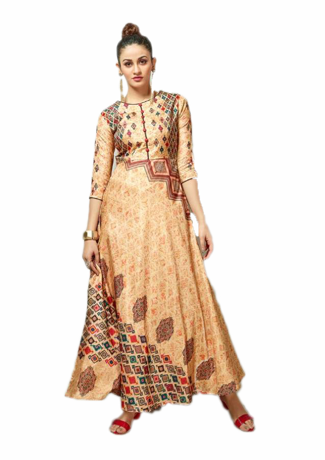 Manipuri Silk Gown Kurti