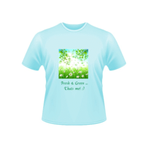 Light Blue Nature Polyseter T-Shirt