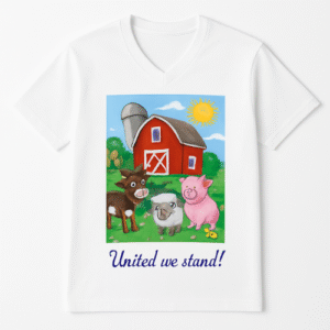 White Polyseter T-Shirt on Unity